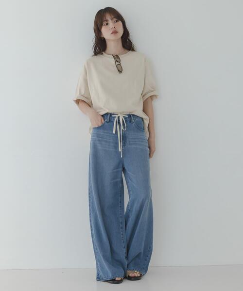 URBAN RESEARCH Sonny Label(アーバンリサーチサニーレーベル)の「コットンハーフスリーブプルオーバー(Tシャツ/カットソー・レディース・ブルー/チャコールグレー/ベージュ・FREE)」の11枚目の写真