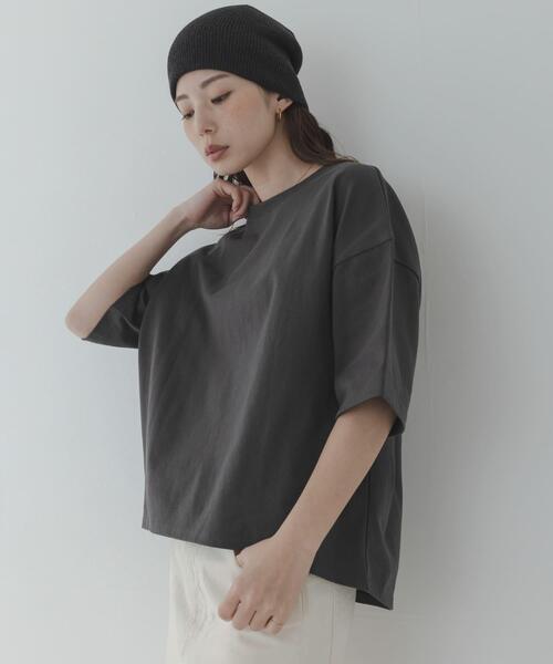 URBAN RESEARCH Sonny Label(アーバンリサーチサニーレーベル)の「コットンハーフスリーブプルオーバー(Tシャツ/カットソー・レディース・ブルー/チャコールグレー/ベージュ・FREE)」の16枚目の写真