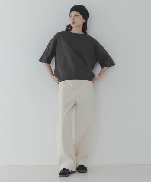 URBAN RESEARCH Sonny Label(アーバンリサーチサニーレーベル)の「コットンハーフスリーブプルオーバー(Tシャツ/カットソー・レディース・ブルー/チャコールグレー/ベージュ・FREE)」の19枚目の写真