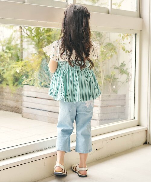 apres les cours（アプレレクール）の「バルーンビスチェ（その他トップス・キッズ・チェック/イエロー/ストライプ/サックスブルー・120/110/100/90/140/130）」の17枚目の写真