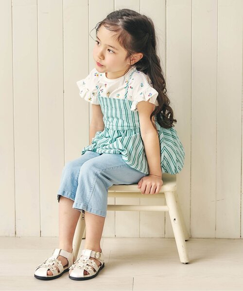 apres les cours（アプレレクール）の「バルーンビスチェ（その他トップス・キッズ・チェック/イエロー/ストライプ/サックスブルー・120/110/100/90/140/130）」の18枚目の写真