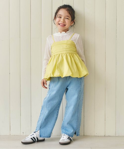 apres les cours（アプレレクール）の「バルーンビスチェ（その他トップス・キッズ・チェック/イエロー/ストライプ/サックスブルー・120/110/100/90/140/130）」の7枚目の写真