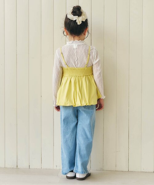 apres les cours（アプレレクール）の「バルーンビスチェ（その他トップス・キッズ・チェック/イエロー/ストライプ/サックスブルー・120/110/100/90/140/130）」の8枚目の写真