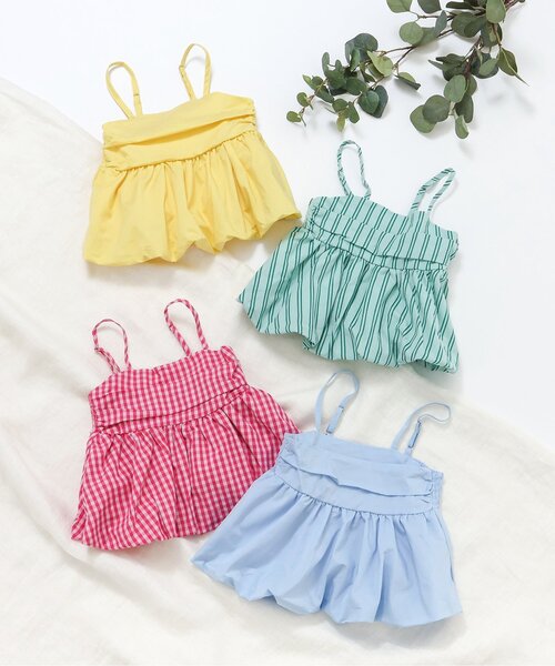 apres les cours（アプレレクール）の「バルーンビスチェ（その他トップス・キッズ・チェック/イエロー/ストライプ/サックスブルー・120/110/100/90/140/130）」の21枚目の写真