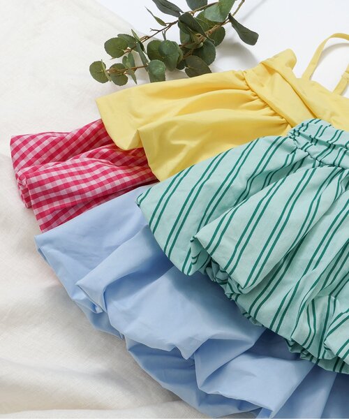 apres les cours（アプレレクール）の「バルーンビスチェ（その他トップス・キッズ・チェック/イエロー/ストライプ/サックスブルー・120/110/100/90/140/130）」の22枚目の写真