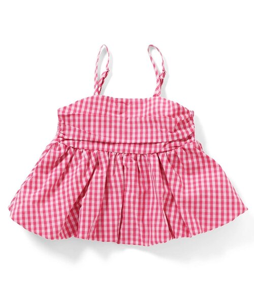 apres les cours（アプレレクール）の「バルーンビスチェ（その他トップス・キッズ・チェック/イエロー/ストライプ/サックスブルー・120/110/100/90/140/130）」の10枚目の写真