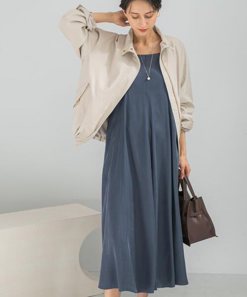 URBAN RESEARCH ROSSO WOMEN（アーバンリサーチ　ロッソ）の「2WAYキュプラ混キャミワンピース（ワンピース・レディース・ベージュ/ブルー/ブラック・FREE）」の3枚目の写真