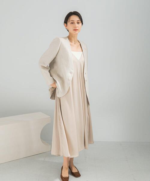 URBAN RESEARCH ROSSO WOMEN（アーバンリサーチ　ロッソ）の「2WAYキュプラ混キャミワンピース（ワンピース・レディース・ベージュ/ブルー/ブラック・FREE）」の5枚目の写真