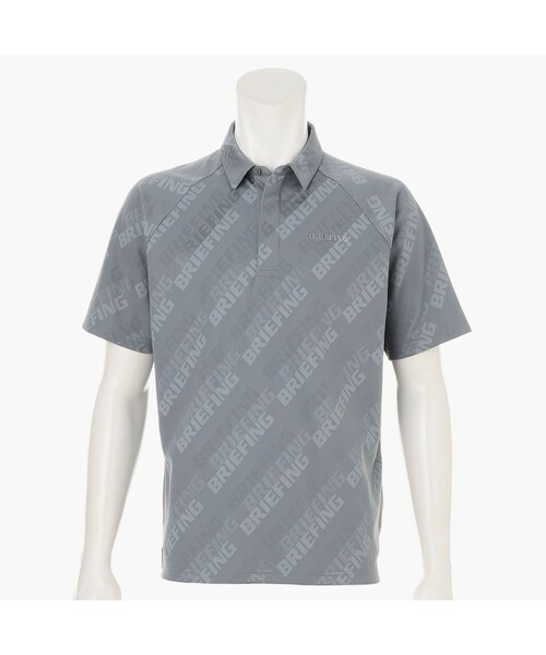 BRIEFING(ブリーフィング)の「【BRIEFING GOLF/ブリーフィングゴルフ】MS SHADOW LOGO JQ SHIRT RF(ポロシャツ・メンズ・ホワイト/グレー・L/M)」の2枚目の写真