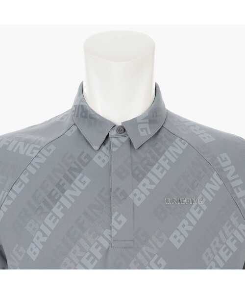 BRIEFING(ブリーフィング)の「【BRIEFING GOLF/ブリーフィングゴルフ】MS SHADOW LOGO JQ SHIRT RF(ポロシャツ・メンズ・ホワイト/グレー・L/M)」の10枚目の写真