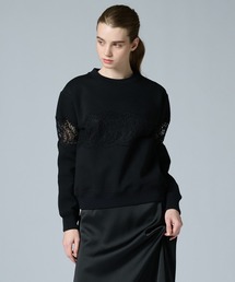 DOUBLE STANDARD CLOTHING（ダブルスタンダードクロージング）の「レースダンボールニットプルオーバー(WEB限定)（Tシャツ/カットソー）」