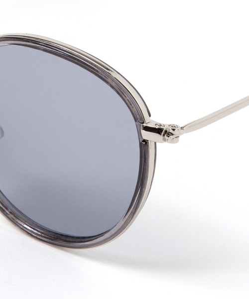 BAYFLOW（ベイフロー）の「ラウンドメタルサングラス（ユニセックス）（サングラス・レディース・ライトグレー/イエロー・FREE）」の3枚目の写真