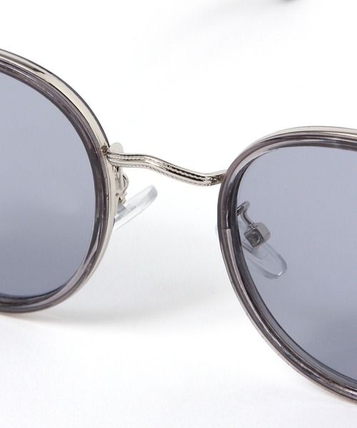 BAYFLOW（ベイフロー）の「ラウンドメタルサングラス（ユニセックス）（サングラス・レディース・ライトグレー/イエロー・FREE）」の4枚目の写真
