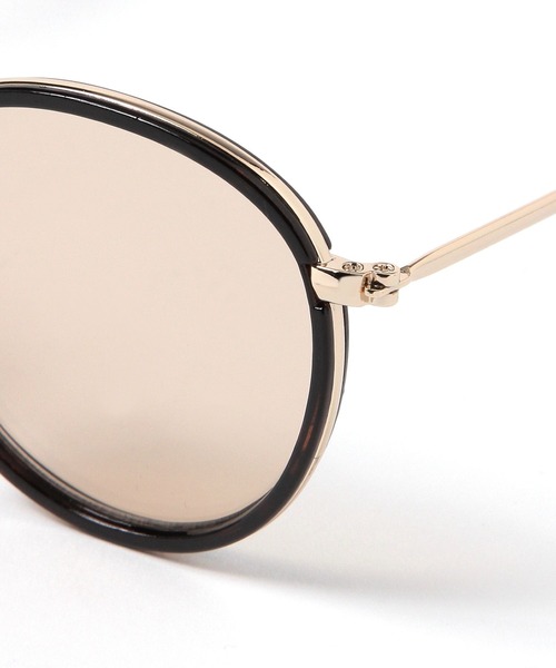 BAYFLOW（ベイフロー）の「ラウンドメタルサングラス（ユニセックス）（サングラス・レディース・ライトグレー/イエロー・FREE）」の9枚目の写真