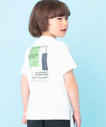 THE SHOP TK （ザ ショップ ティーケー ）の「天竺アソートプリント半袖Tシャツ 幾何学アート、スパンコール、飛行機（Tシャツ/カットソー）」