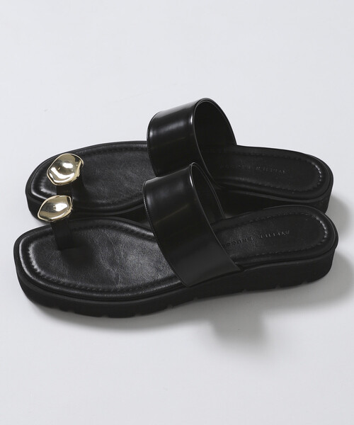 ATELIER BRUGGE（アトリエブルージュ）の「ATELIER BRUGGE/アトリエブルージュ メタルプレート フラット トングサンダル / 2.5cmソール (22.5cm～24.5cmサイズ展開)（サンダル・レディース・レオパード/ブラック・SMALL/MEDIUM/LARGE）」の11枚目の写真