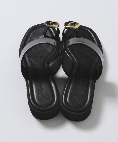 ATELIER BRUGGE（アトリエブルージュ）の「ATELIER BRUGGE/アトリエブルージュ メタルプレート フラット トングサンダル / 2.5cmソール (22.5cm～24.5cmサイズ展開)（サンダル・レディース・レオパード/ブラック・SMALL/MEDIUM/LARGE）」の12枚目の写真