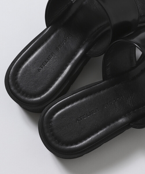 ATELIER BRUGGE（アトリエブルージュ）の「ATELIER BRUGGE/アトリエブルージュ メタルプレート フラット トングサンダル / 2.5cmソール (22.5cm～24.5cmサイズ展開)（サンダル・レディース・レオパード/ブラック・SMALL/MEDIUM/LARGE）」の14枚目の写真