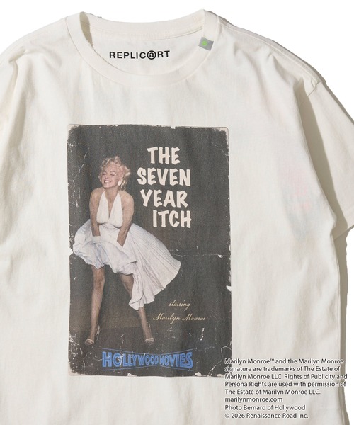ADPOSION(アドポーション)の「【Marilyn Monroe / マリリン・モンロー】フォトプリントクルーネックTシャツ(Tシャツ/カットソー・レディース・グレー系1/ホワイト系1/ホワイト系2/グレー系2・MEDIUM/LARGE/X-LARGE)」の1枚目の写真