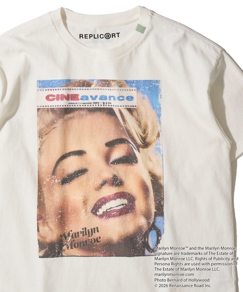 ADPOSION(アドポーション)の「【Marilyn Monroe / マリリン・モンロー】フォトプリントクルーネックTシャツ(Tシャツ/カットソー・レディース・グレー系1/ホワイト系1/ホワイト系2/グレー系2・MEDIUM/LARGE/X-LARGE)」の2枚目の写真