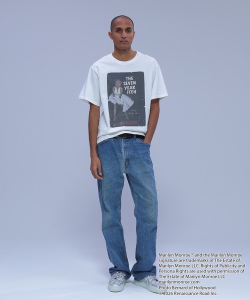 ADPOSION(アドポーション)の「【Marilyn Monroe / マリリン・モンロー】フォトプリントクルーネックTシャツ(Tシャツ/カットソー・レディース・グレー系1/ホワイト系1/ホワイト系2/グレー系2・MEDIUM/LARGE/X-LARGE)」の7枚目の写真