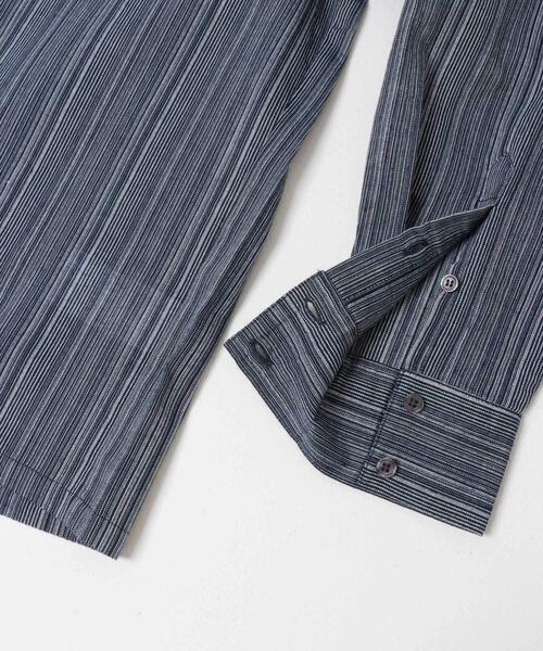 SENSE OF PLACE by URBAN RESEARCH（センスオブプレイスバイアーバンリサーチ）の「スラブストライプオープンカラーシャツ（シャツ/ブラウス・メンズ・ブルー/ベージュ/ネイビー・MEDIUM/LARGE）」の21枚目の写真