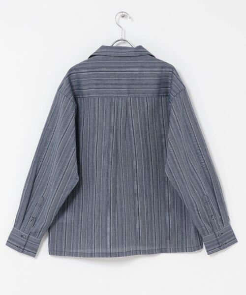 SENSE OF PLACE by URBAN RESEARCH（センスオブプレイスバイアーバンリサーチ）の「スラブストライプオープンカラーシャツ（シャツ/ブラウス・メンズ・ブルー/ベージュ/ネイビー・MEDIUM/LARGE）」の22枚目の写真