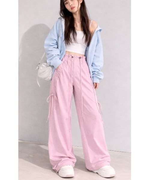 LAUTRE COTE(ロウトレコウト)の「ドローコードイージーパンツ(カーゴパンツ・レディース・ブラック/グレー・X-LARGE/LARGE/MEDIUM/SMALL)」の6枚目の写真