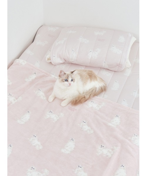 Sleep】CAT柄コットン毛布（寝具）｜gelato pique Sleep（ジェラート