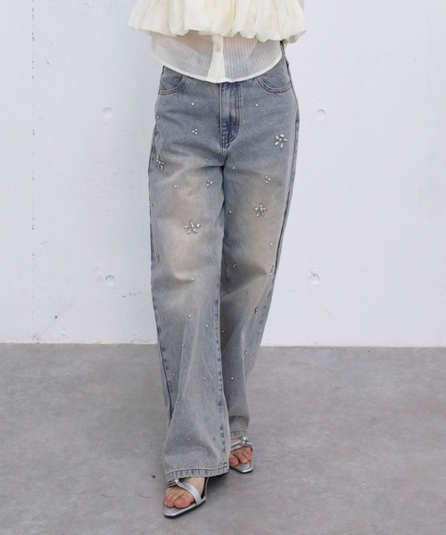 stone  denims 06aw デニム パンツ archive ビジューストレートデニム（デニムパンツ）｜archives（アルシーヴ）の