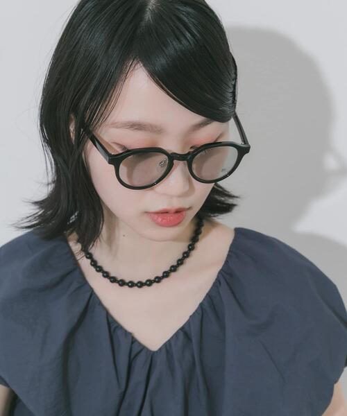 SMELLY(スメリー)の「ボストンシェイプサングラス(サングラス・レディース・グレー系その他/グリーン系その他/グレー/ブラウン系その他・-)」の5枚目の写真