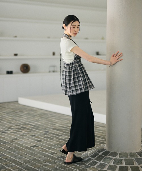 LAULEN（ローレン）の「check halter neck flare tops /チェック柄ホルターネックフレアノースリトップス（その他トップス・レディース・ブルー/ブラック・FREE）」の20枚目の写真