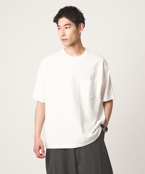 green label relaxing（グリーンレーベルリラクシング）の「ヴィンテージライク ヘビーウェイト ドローストリング 半袖 Tシャツ カットソー（Tシャツ/カットソー・メンズ・ブラック/ホワイト/オレンジ・S/XL/L/M）」の9枚目の写真