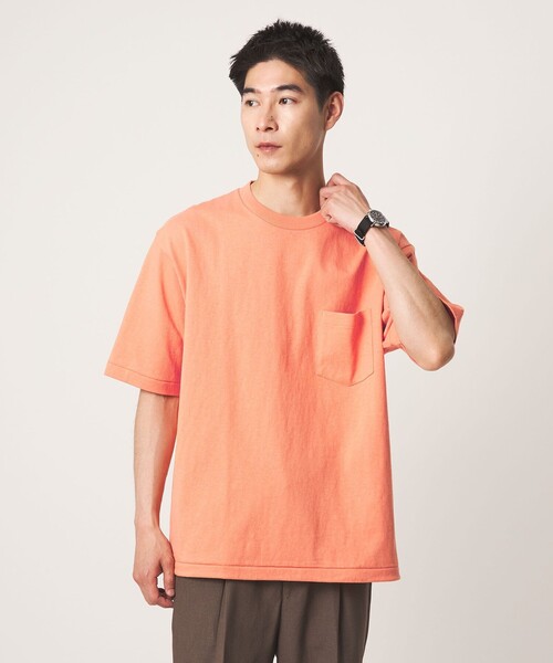 green label relaxing（グリーンレーベルリラクシング）の「ヴィンテージライク ヘビーウェイト ドローストリング 半袖 Tシャツ カットソー（Tシャツ/カットソー・メンズ・ブラック/ホワイト/オレンジ・S/XL/L/M）」の12枚目の写真