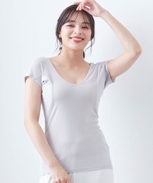 Salalist（サラリスト）の「汗取りインナー・綿混ワイドネックフレンチ袖（インナーウェア/肌着）」