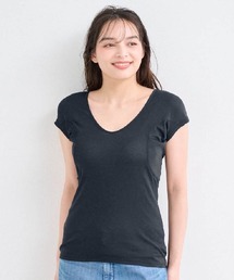 Salalist（サラリスト）の「汗取りインナー・綿混ワイドネックフレンチ袖（インナーウェア/肌着）」