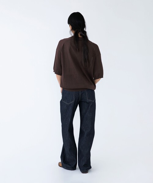 City Ambient Products(シティアンビエントプロダクツ)の「【City Ambient Products別注】crepuscule: WASHI SKIPPER ニットポロ(Tシャツ/カットソー・メンズ・ネイビー/ブラウン/レッド・ONE SIZE)」の15枚目の写真