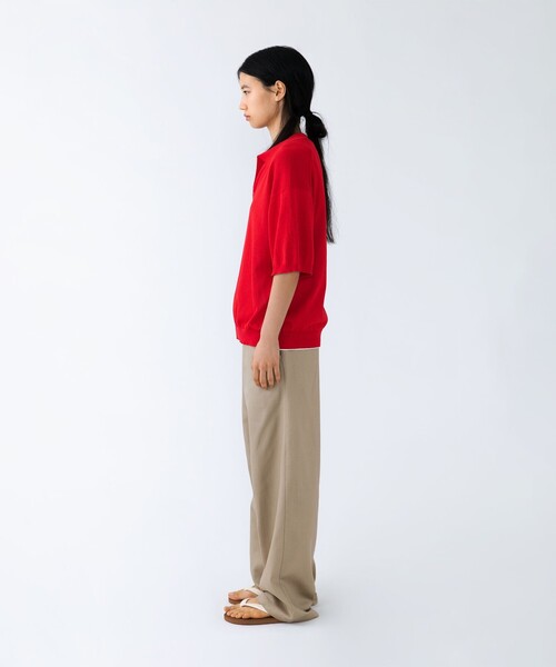 City Ambient Products(シティアンビエントプロダクツ)の「【City Ambient Products別注】crepuscule: WASHI SKIPPER ニットポロ(Tシャツ/カットソー・メンズ・ネイビー/ブラウン/レッド・ONE SIZE)」の17枚目の写真