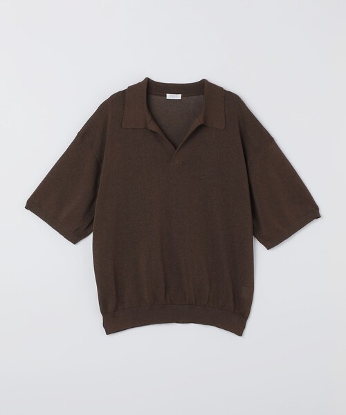 City Ambient Products(シティアンビエントプロダクツ)の「【City Ambient Products別注】crepuscule: WASHI SKIPPER ニットポロ(Tシャツ/カットソー・メンズ・ネイビー/ブラウン/レッド・ONE SIZE)」の9枚目の写真
