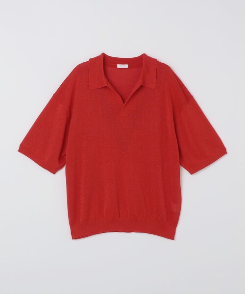 City Ambient Products(シティアンビエントプロダクツ)の「【City Ambient Products別注】crepuscule: WASHI SKIPPER ニットポロ(Tシャツ/カットソー・メンズ・ネイビー/ブラウン/レッド・ONE SIZE)」の11枚目の写真