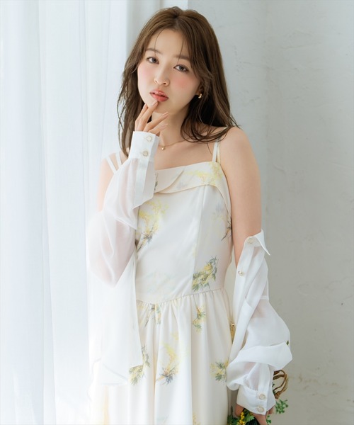 WILLSELECTION(ウィルセレクション)の「ミモザプリントキャミワンピース(ワンピース・レディース・ネイビー/イエロー/ピンク・FREE)」の18枚目の写真