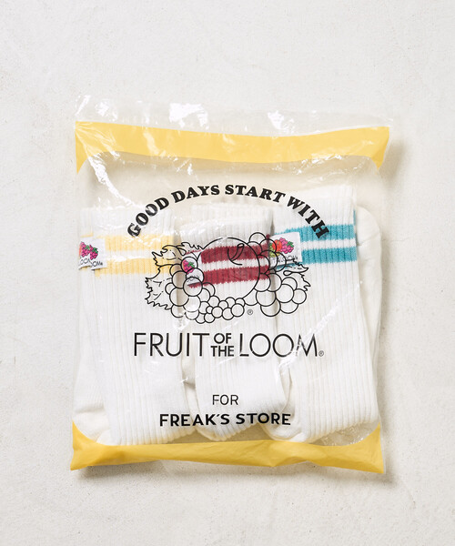 FREAK'S STORE（フリークスストア）の「FRUIT OF THE LOOM × FREAK'S STORE/フルーツオブザルーム 別注 3Pパック ワンポイント ラインソックス（ソックス/靴下・レディース・その他2・ONE SIZE）」の7枚目の写真