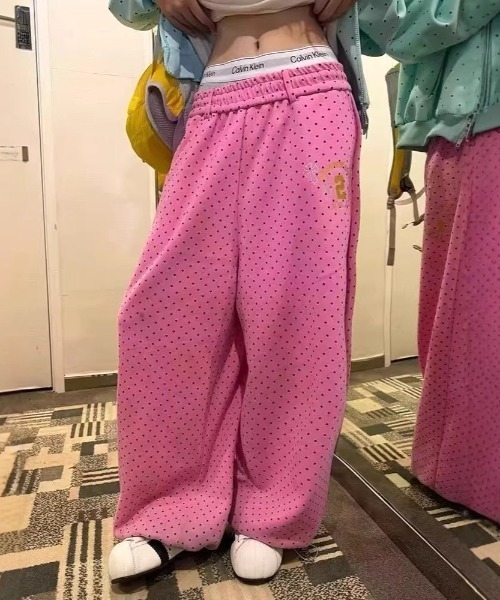 n.k atelier ピンクドットパンツ Pink dots wide sweat pants（スウェットパンツ）｜Vipoa（ヴィポア