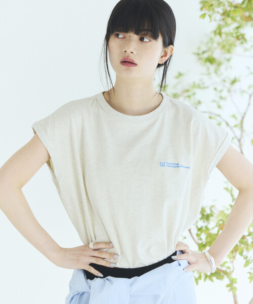 Firsthand(ファーストハンド)の「MA Firsthand/マ ファーストハンド ベーシック ロゴ フレンチスリーブ Tシャツ / BASIC LOGO FRENCH SLEEVE TEE(Tシャツ/カットソー・レディース・レッド/ブラウン/チャコールグレー/オフホワイト・FREE)」の1枚目の写真