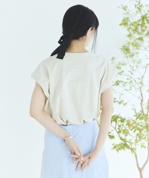 Firsthand(ファーストハンド)の「MA Firsthand/マ ファーストハンド ベーシック ロゴ フレンチスリーブ Tシャツ / BASIC LOGO FRENCH SLEEVE TEE(Tシャツ/カットソー・レディース・レッド/ブラウン/チャコールグレー/オフホワイト・FREE)」の19枚目の写真