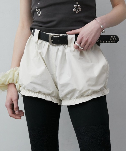 Rohwel（ローウェル）の「Belted Balloon Short Pants / ベルテッドバルーンショートパンツ（その他パンツ・レディース・ブラウン/アイボリー・FREE）」の16枚目の写真