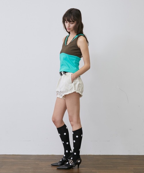 Rohwel（ローウェル）の「Belted Balloon Short Pants / ベルテッドバルーンショートパンツ（その他パンツ・レディース・ブラウン/アイボリー・FREE）」の13枚目の写真