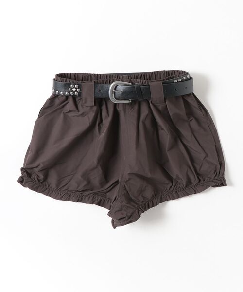 Rohwel（ローウェル）の「Belted Balloon Short Pants / ベルテッドバルーンショートパンツ（その他パンツ・レディース・ブラウン/アイボリー・FREE）」の3枚目の写真
