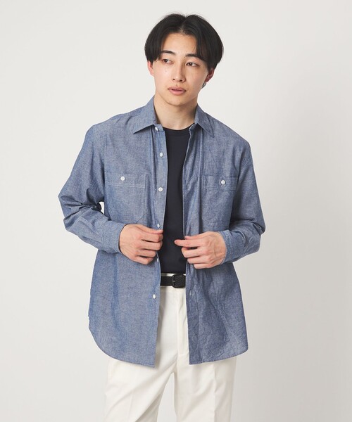green label relaxing(グリーンレーベルリラクシング)の「ハイツイスト ツイル クルーネック カットソー(Tシャツ/カットソー・メンズ・ライトグレー/ネイビー/ダークグレー・L/XL/M/S)」の8枚目の写真