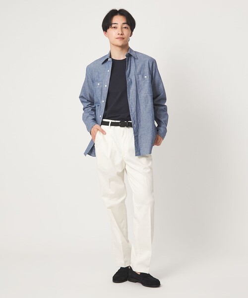 green label relaxing(グリーンレーベルリラクシング)の「ハイツイスト ツイル クルーネック カットソー(Tシャツ/カットソー・メンズ・ライトグレー/ネイビー/ダークグレー・L/XL/M/S)」の9枚目の写真